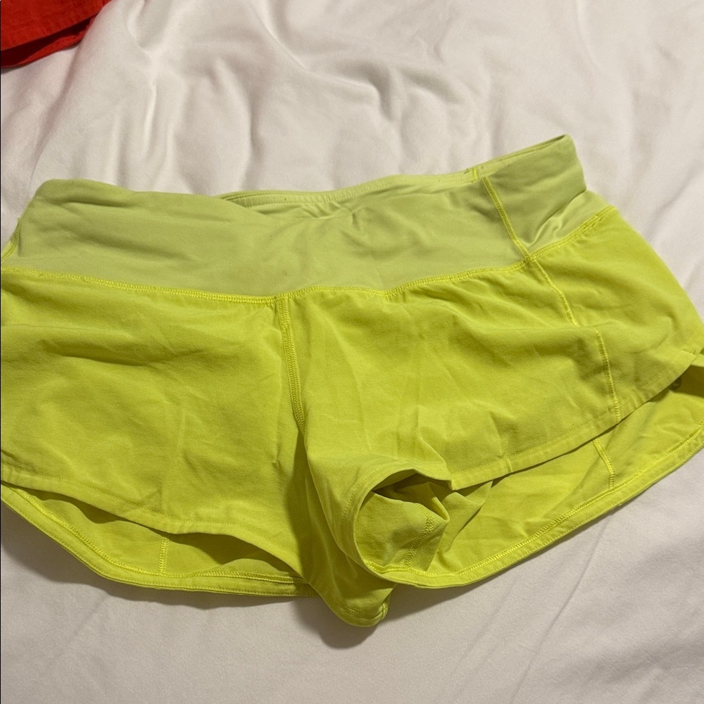 lululemon athletica Yellow Athletic Shorts